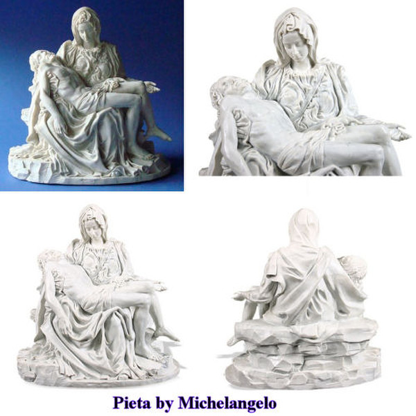 Pieta By Michelangelo Sculpture Perfect Replica Exact Statuary Italian